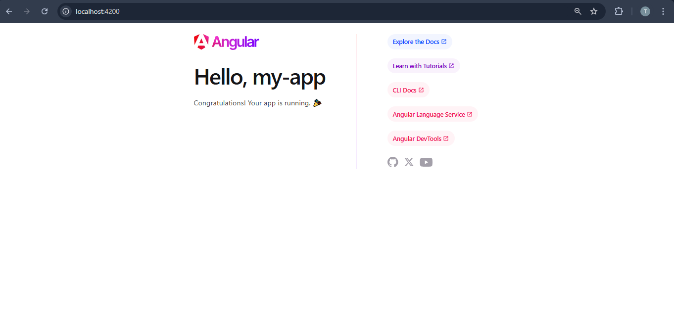 Run Angular Project Output