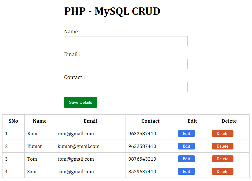 mysql code