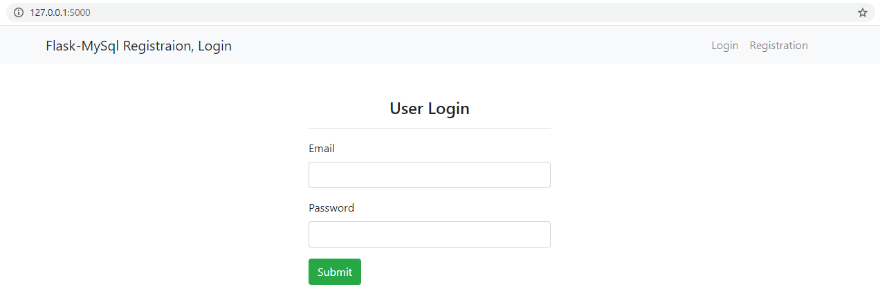 Flask MySql Login and Registration With Session