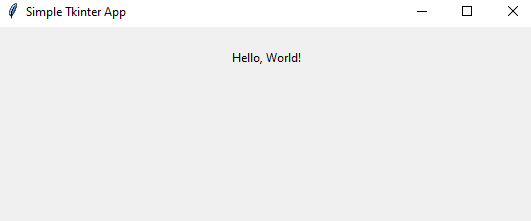 Python Tkinter Introduction Output